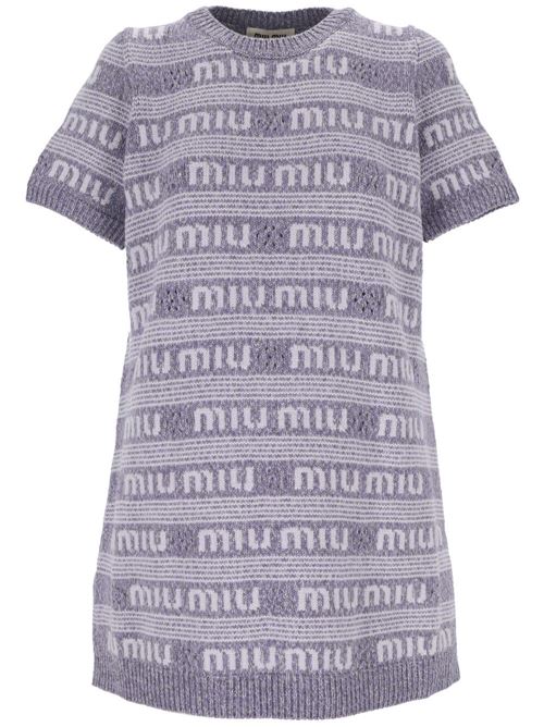 Lavender purple virgin wool-cashmere dress Miu Miu | MMA806S-232138EF0230